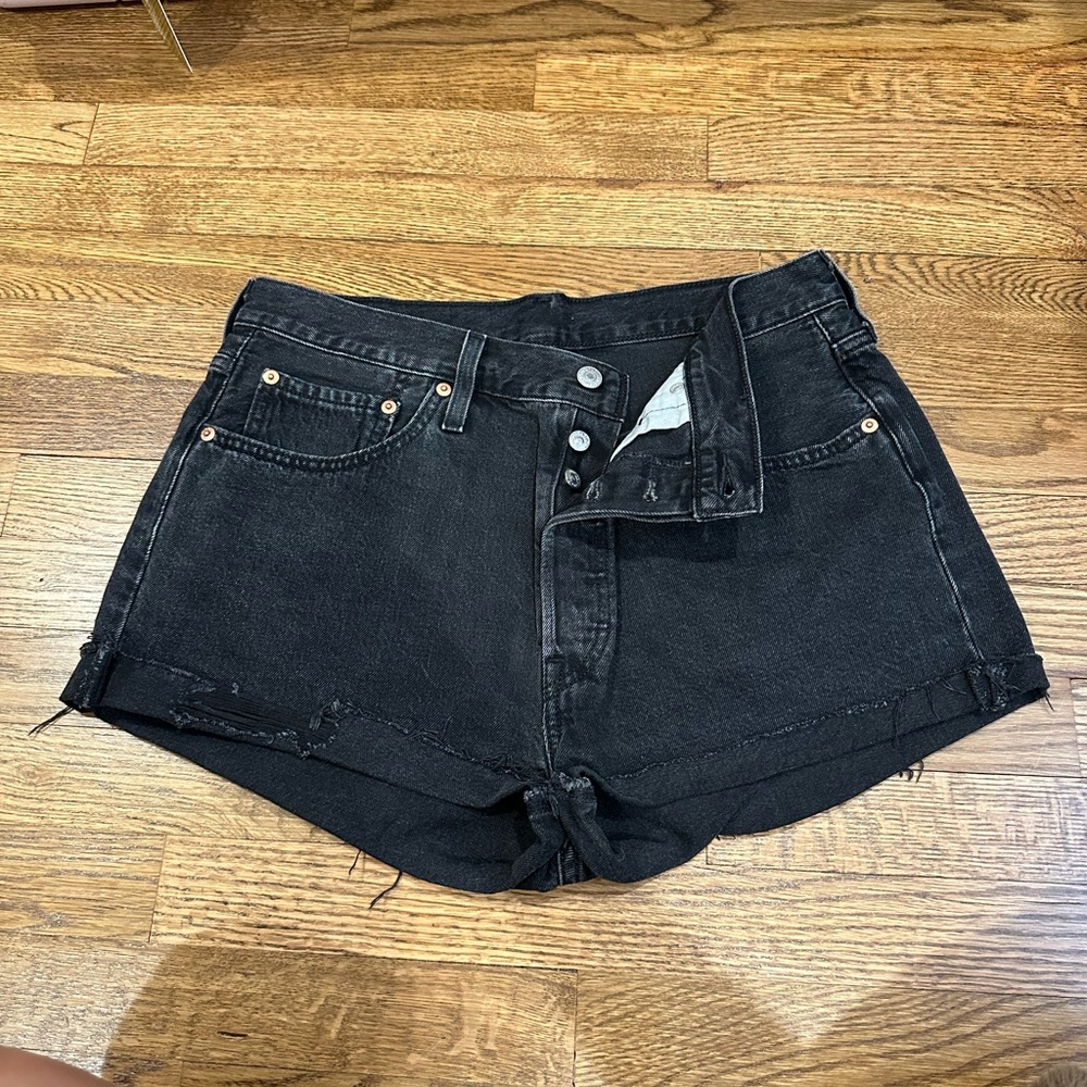 Levi Black Denim Shorts